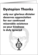 Dystopian Thanks - A Funny Thank You Poem card