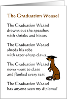 The Graduation Weasel, A Funny College Graduation Congratulations Poem card