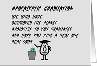 Apocalyptic Graduation, A Funny College Graduation Congrats Poem card