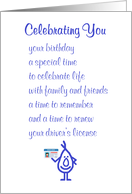 Celebrating You, A Funny Happy Birthday Poem card