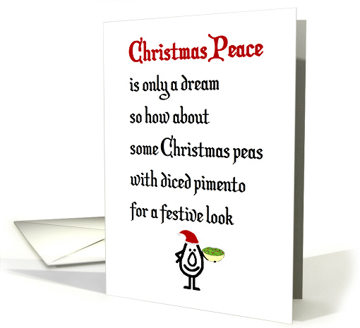 Christmas Peace, A Funny Merry Christmas Poem card (1587140)