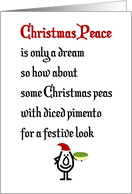 Christmas Peace, A Funny Merry Christmas Poem card