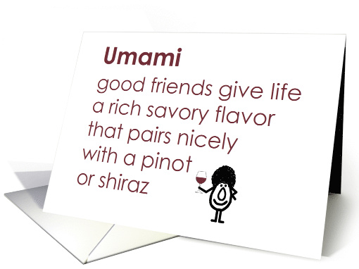 Umami, A Funny Poem For A Friend card (1610444)