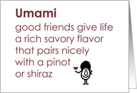 Umami, A Funny Poem For A Friend card