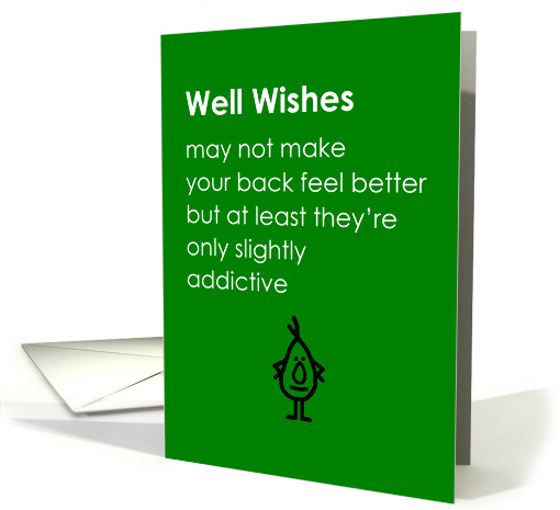 Bad Back Well Wishes, A Hope Your Back Feels Better Soon Poem card