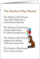 The Mother’s Day Weasel, A Funny Happy Mother’s Day Poem card