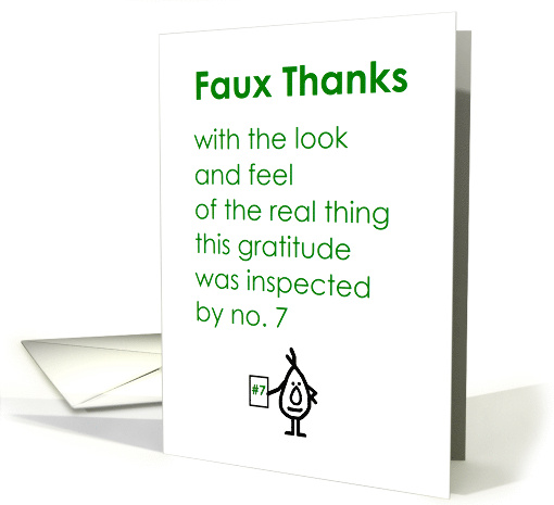 Faux Thanks A Funny Thank You Poem card (1641768)