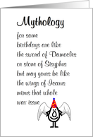 Mythology A Funny Happy Birthday Poem card