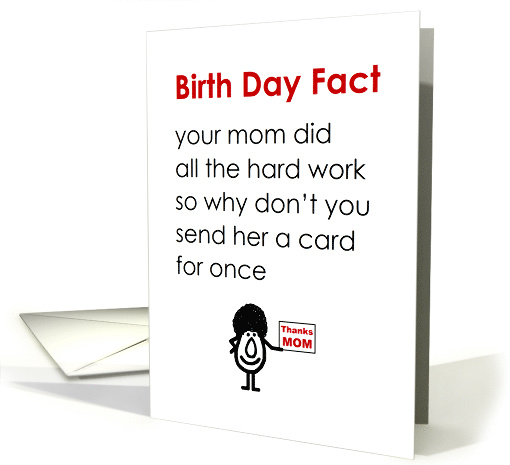 Birth Day Fact A Funny Happy Birthday Poem card (1655438)