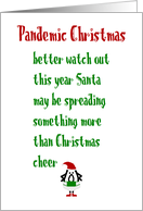 Pandemic Christmas A Funny Merry Christmas Poem card