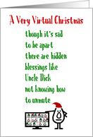 A Very Virtual Christmas A Funny Merry Christmas Poem During COVID card
