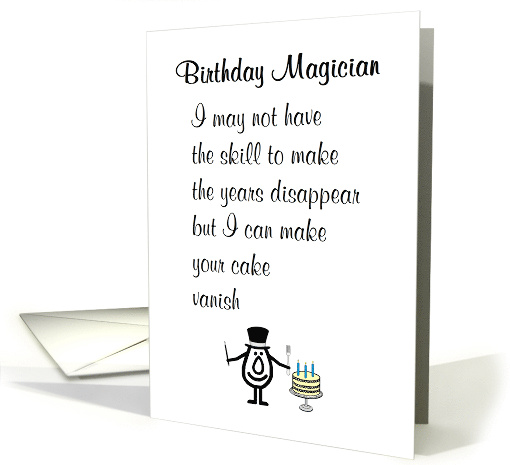 Birthday Magician A Funny Happy Birthday Poem card (1661858)