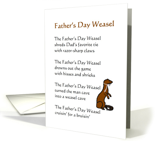 Father's Day Weasel A Funny Poem For Dad card (1671212)