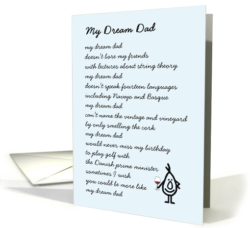 My Dream Dad A Funny Father's Day Poem for Dad card (1683252)