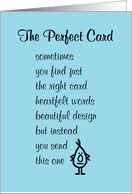 The Perfect Card A Thank You Poem card