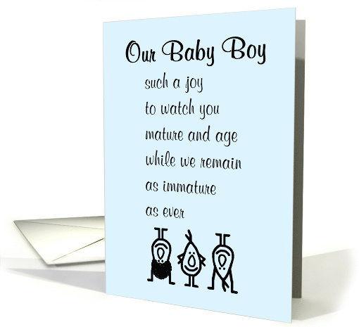 Our Baby Boy A Funny Birthday Poem For Our Son card (1690800)