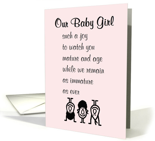 Our Baby Girl A Funny Birthday Poem For Our Daughter card (1690802)