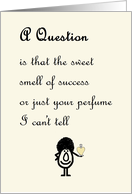 A Question A Funny Congratulations Poem For Her card