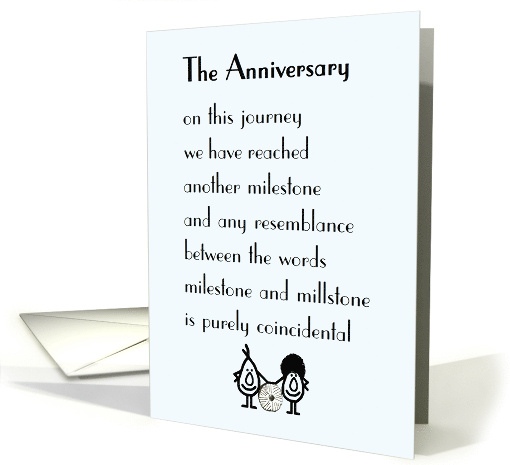 The Anniversary A Funny Wedding Anniversary Poem For Your Spouse card