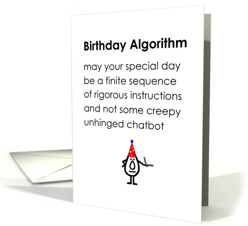 Birthday Algorithm A Funny Happy Birthday Poem card (1763296)