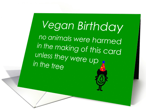 Vegan Birthday A Funny Happy Birthday Poem card (1788308)