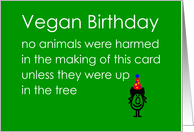Vegan Birthday A Funny Happy Birthday Poem card