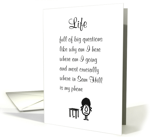 Life A Funny Thinking Of You Poem card (1795580)