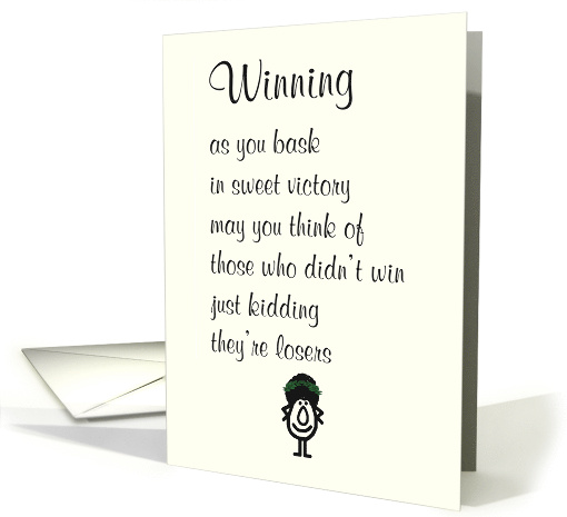 Winning A Funny Congratulations To Her Poem card (1802568)