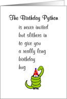 The Birthday Python A Funny Happy Birthday Poem card