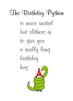 The Birthday Python...