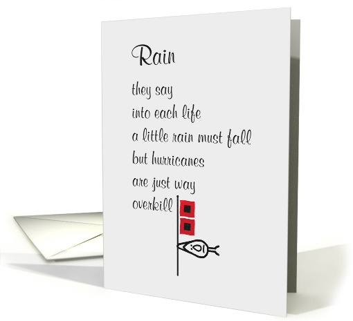 Rain A Funny Thinking Of You Poem card (1819706)