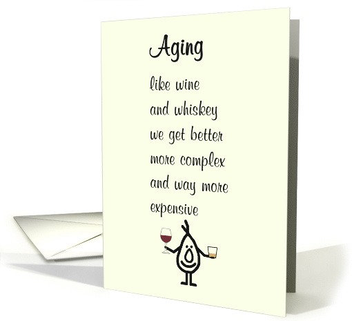 Aging A Funny Happy Birthday Poem card (1822698)
