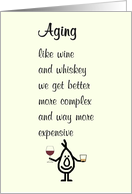 Aging A Funny Happy Birthday Poem card