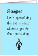 Everyone A Funny Happy Birthday Poem card