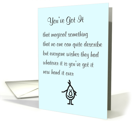 You've Got It A Funny Thinking Of You Poem For A Friend card (1864198)