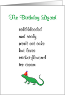 The Birthday Lizard A Funny Happy Birthday Poem card