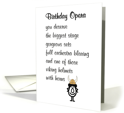A Birthday Opera A Funny Happy Birthday Poem For Her card (1920356)