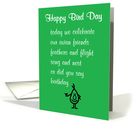 Happy Bird Day A Funny Happy Birthday Poem card (1920366)