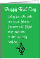 Happy Bird Day A Funny Happy Birthday Poem card