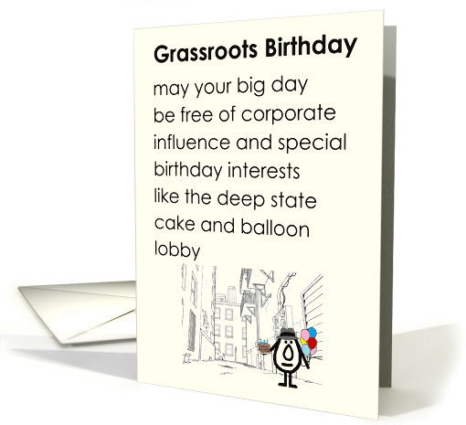 Grassroots Birthday A Funny Happy Birthday Poem card (1942794)
