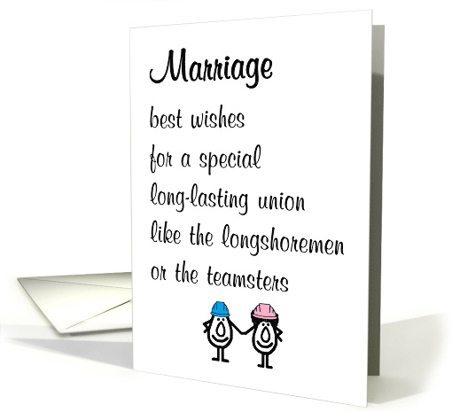 Marriage A Funny Marriage Congratulations Poem card (1952966)