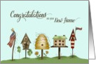 Congratulations on New Home Birdhouses & Flags card