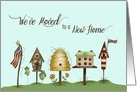 We’ve Moved / New Address Birdhouses & Flags card