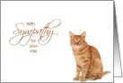With Sympathy - Loss of Pet Cat card