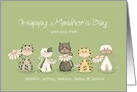 Mother’s Day Five Cats from all of us - custom names card