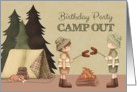 Boys Camp Out Birthday Party Invitation card