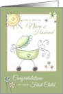 Congratulations 1st child - for Niece & husband card