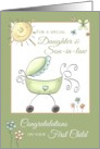 Congratulations 1st child - for Daughter & Son-in-Law card