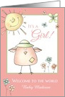 Welcome Daughter - Custom Name Baby Congratulations card