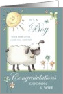 It’s a Boy Congratulations Godson & Wife - Little Lamb card